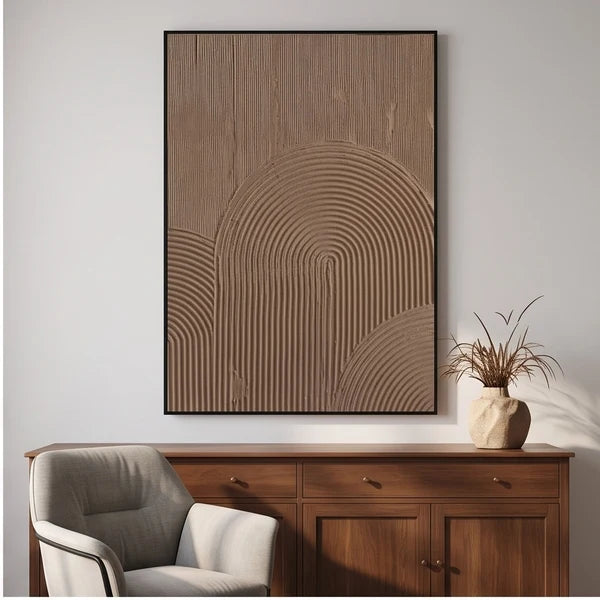 Wabi-Sabi Art | Textured Geometric Abstract Wall Art