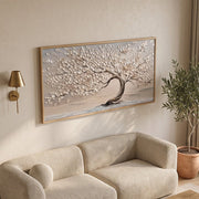 3D-Textured Art | Textured Neutral Tree Wall Art