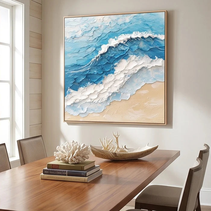 3D-Texture Art | Textured Ocean Wave Wall Art