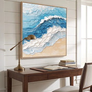3D-Texture Art | Textured Ocean Wave Wall Art