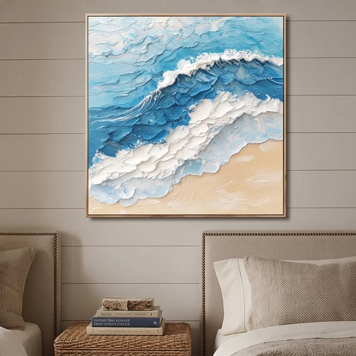3D-Texture Art | Textured Ocean Wave Wall Art