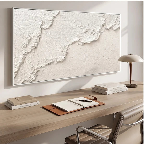 Minimalist Wall Art | White Textured AbstractWall Art