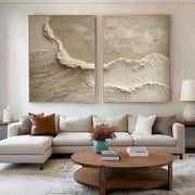 3D-Textured Art | Abstract Coastal Wall Art