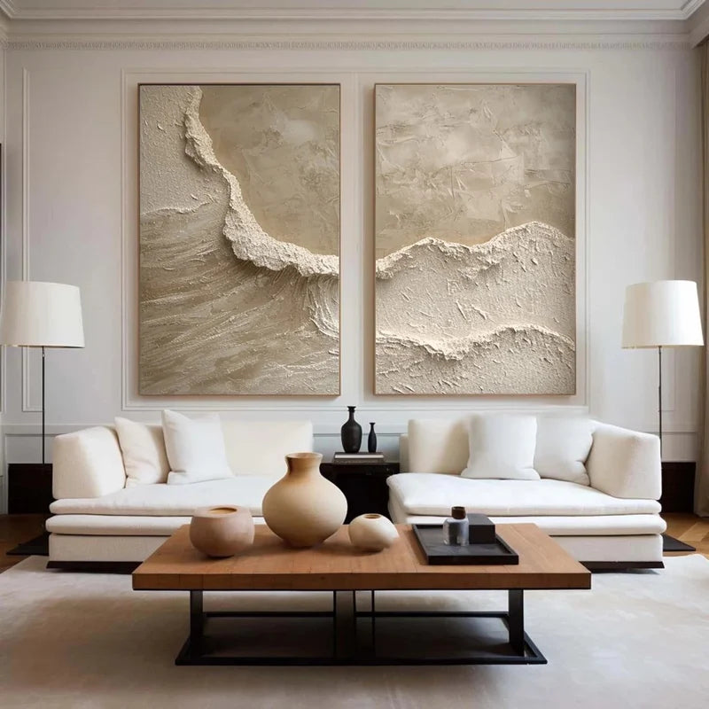 3D-Textured Art | Abstract Coastal Wall Art