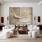 3D-Textured Art | Abstract Coastal Wall Art