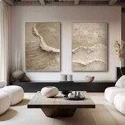 3D-Textured Art | Abstract Coastal Wall Art