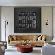 3D-Textured Art | Black Minimalist Texture Wall Art