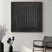 3D-Textured Art | Black Minimalist Texture Wall Art