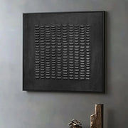 3D-Textured Art | Black Minimalist Texture Wall Art