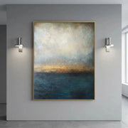 Abstract Art | Blue Abstract Landscape Wall Art