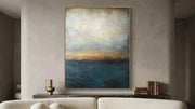 Abstract Art | Blue Abstract Landscape Wall Art