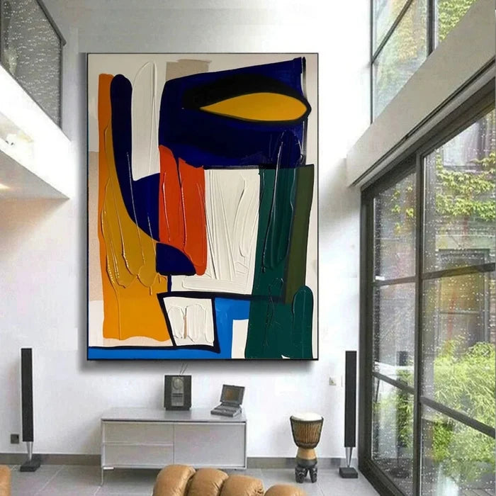 3D-Textured Art | Abstract Colorful Wall Art