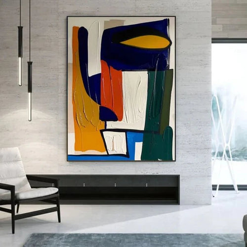 3D-Textured Art | Abstract Colorful Wall Art