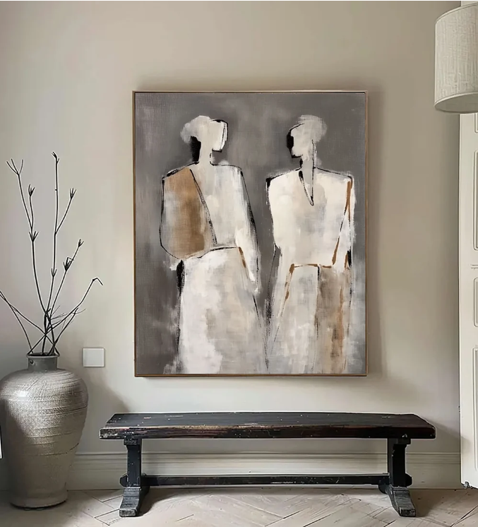 Abstract Art | Neutral Figure Pair