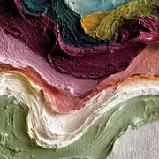 3D-Textured Art | Textured Earth Tone Wave Wall Art