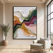 3D-Textured Art | Abstract Wave Wall Art