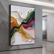 3D-Textured Art | Abstract Wave Wall Art