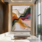 3D-Textured Art | Abstract Wave Wall Art
