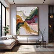 3D-Textured Art | Abstract Wave Wall Art