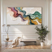 3D-Textured Art | Neutral Abstract Oil Painting