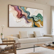 3D-Textured Art | Neutral Abstract Oil Painting