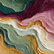 3D-Textured Art | Textured Earth Tone Wave Wall Art
