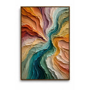 3D-Textured Art | Colorful Abstract Oil Painting