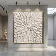 3D-Textured Art | Minimalist Floral Texture Wall Art