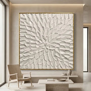 3D-Textured Art | Minimalist Floral Texture Wall Art