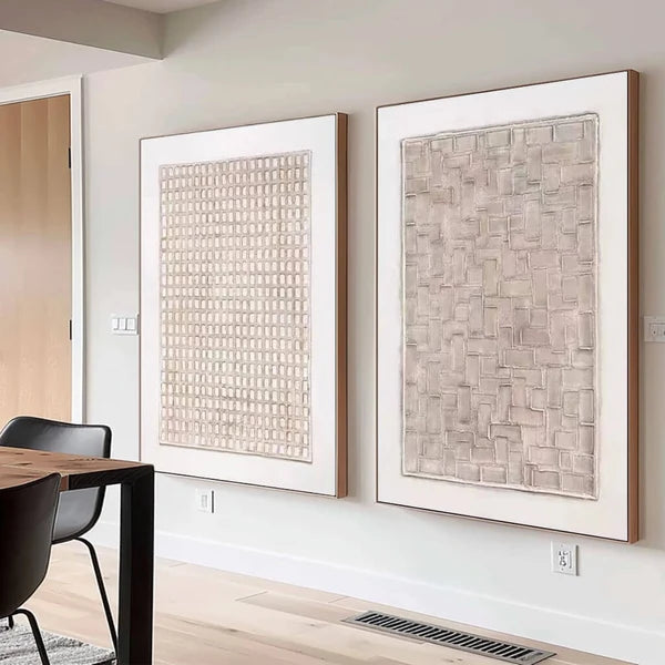 Wabi-Sabi Art | Neutral Abstract Canvas Set