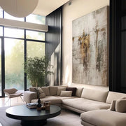 Wabi-Sabi Art | Neutral Abstract Gold Wall Art