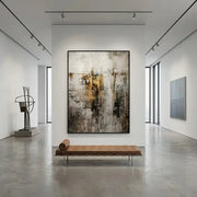 Wabi-Sabi Art | Neutral Abstract Gold Wall Art