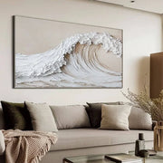 3D-Textured Art | Neutral Seascape Wall Art
