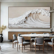 3D-Textured Art | Neutral Seascape Wall Art