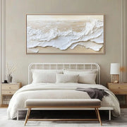 3D-Textured Art | Neutral Seascape Wall Art