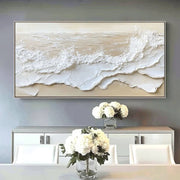 3D-Textured Art | Neutral Seascape Wall Art