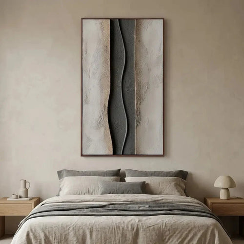 3D-Textured Art | Neutral Textured AbstractWallArt
