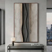 3D-Textured Art | Neutral Textured AbstractWallArt
