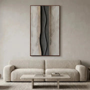 3D-Textured Art | Neutral Textured AbstractWallArt