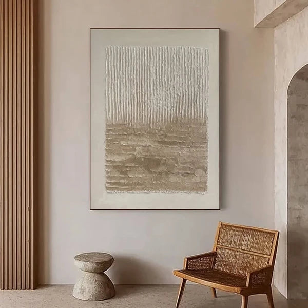 Wabi-Sabi Art | Neutral Textured Abstract Wall Art