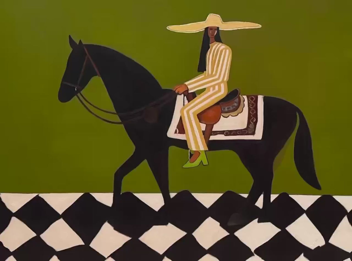 Vintage Americana Art | The knight wearing a hat