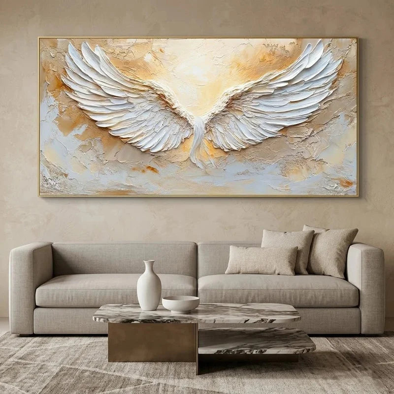 3D-Textured Art | Textured Angel Wing Wall Art