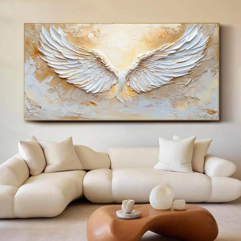 3D-Textured Art | Textured Angel Wing Wall Art