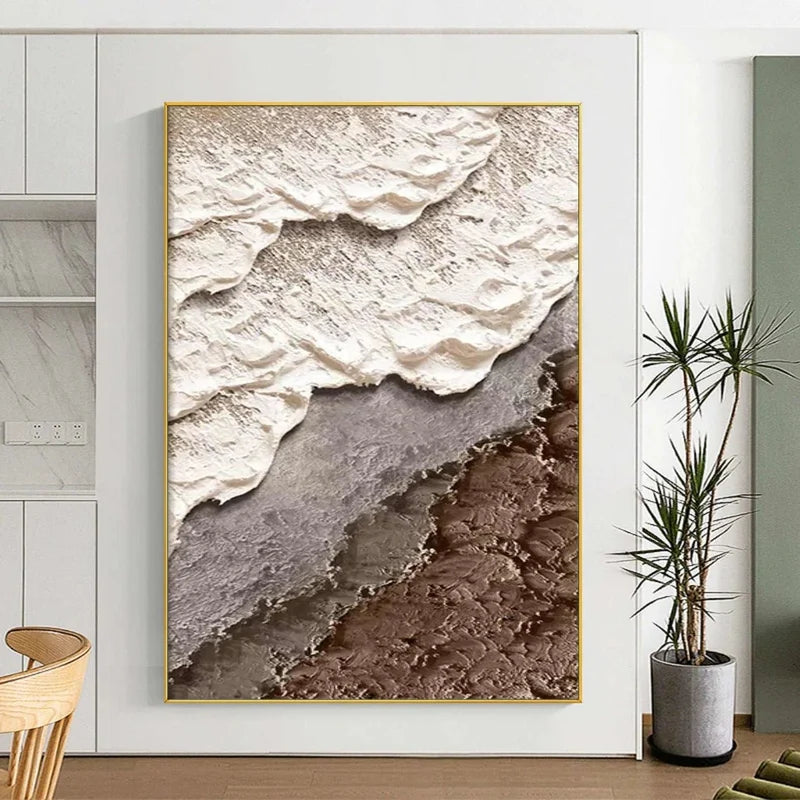 3D-Textured Art | Textured Neutral Abstract Wall Art